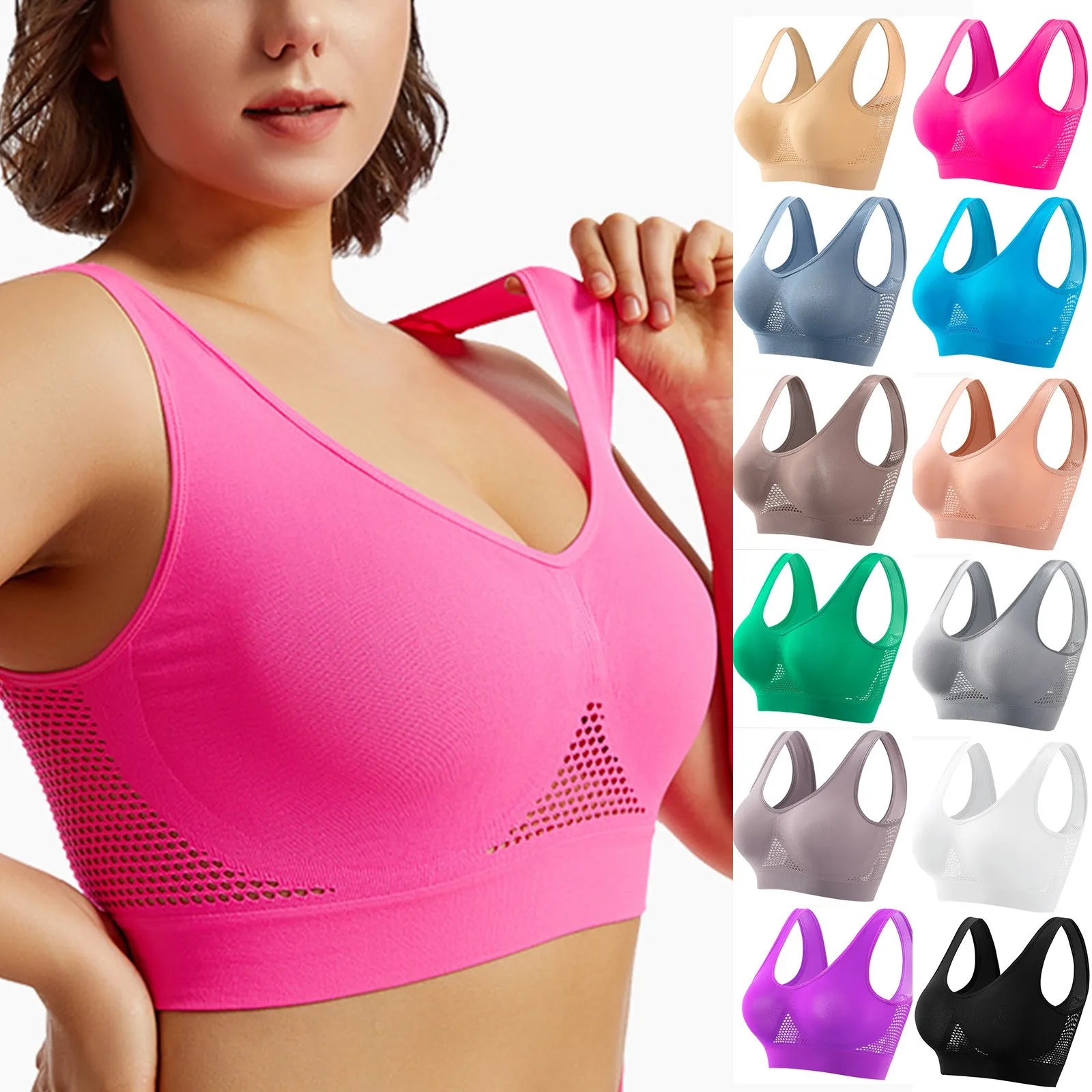 Beautiful Back Sports Bra Shockproof Running Fitness