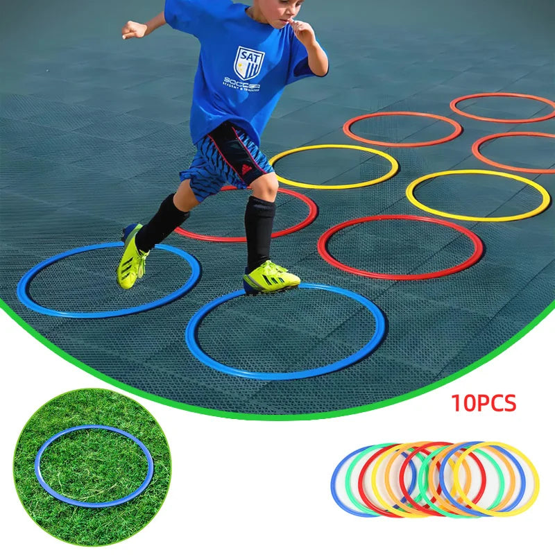 10pcs Durable Agility Training Rings Portable Football Soccer Speed Agility Training Rings Sport futbol Training Equipme