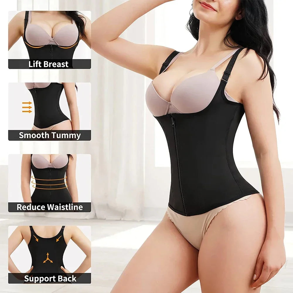 1Pcs Waist Trainer Women Corset Shapewear Zipper Women s