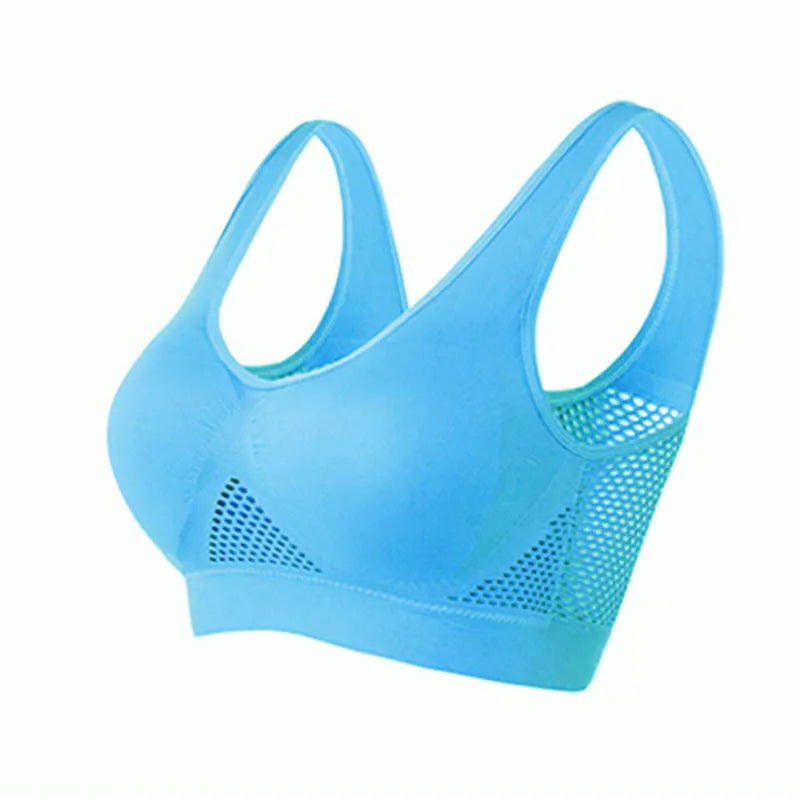 S-6XL Hollow Out Women Sport Bra Fitness Yoga Running Vest