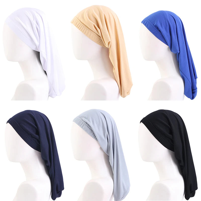 New Men Braids Dreadlocks Night Sleep Cap Long Tail Bonnet