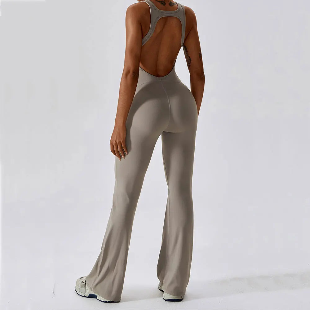 Solid Yoga Jumpsuit One Piece Outfit Fitness Bodysuit