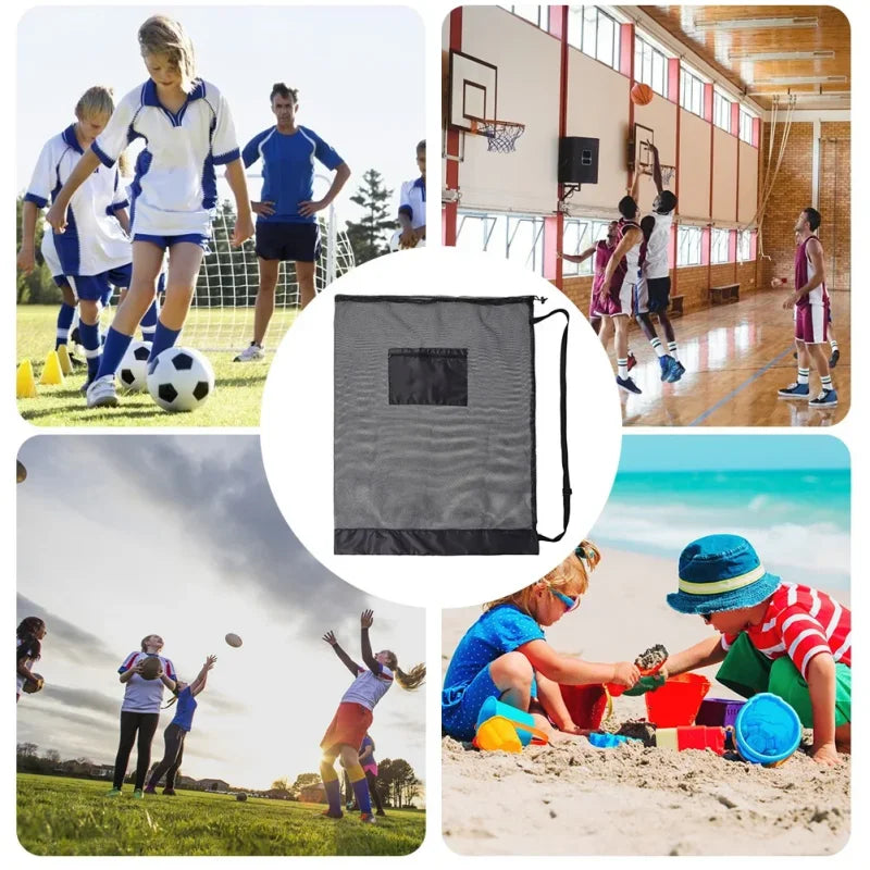Soccer Ball Mesh Bag Backpack Extra Large Football Storage