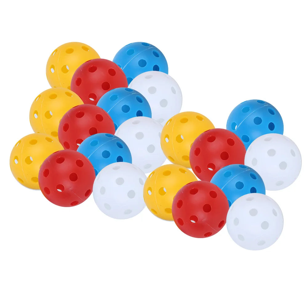 20Pcs Mixed Color Plastic Airflow Hollow Training Golf Ball