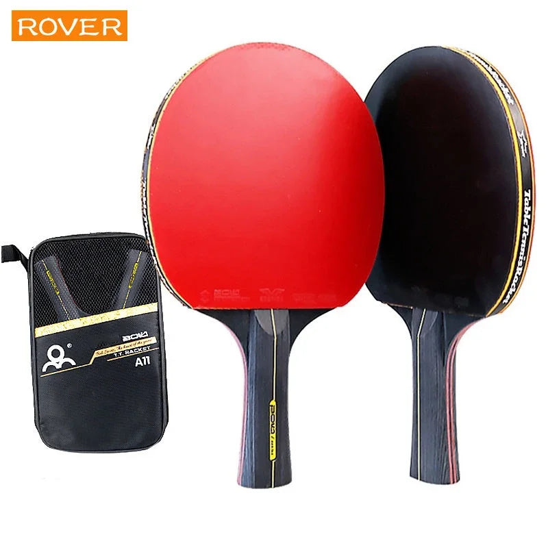 5/6 Star Table Tennis Racket 2PCS Professional Ping Pong Racket Set Pimples-in Rubber Hight Quality Blade Bat Paddle wit