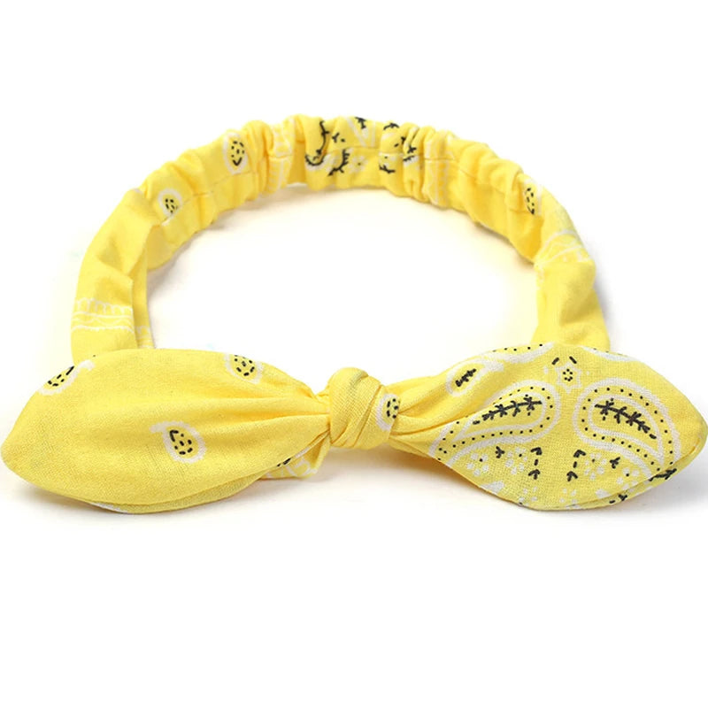 New Boho Women Soft Solid Print Headbands Vintage Cross Knot