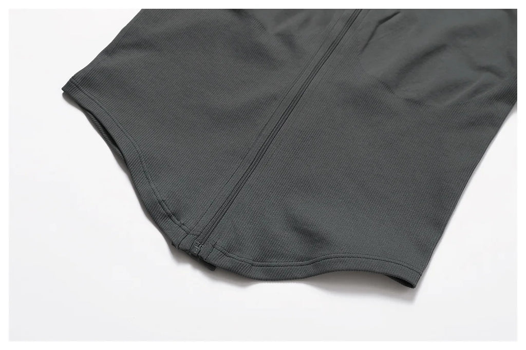 Zipper Jacket Women Crop Tops Yoga T-shirts Solid Sports Top