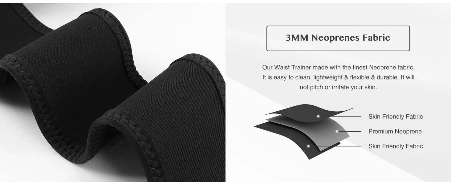 Women Waist Trainer Cincher 3 Straps - Tummy Control Sweat