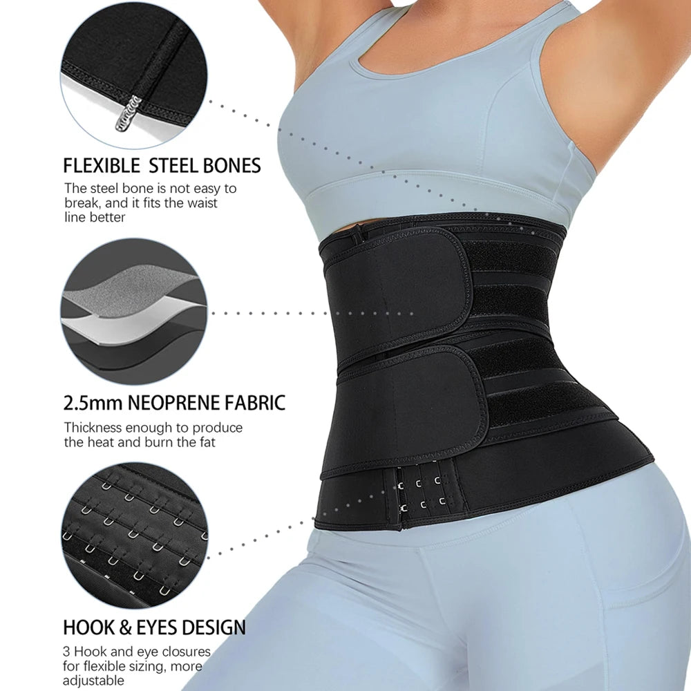 1PCS Women Men Waist Trainer Belt Tummy Control Workout