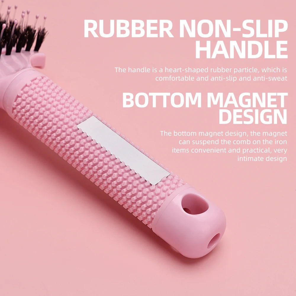 Barber Hair Brush Scalp Massage Comb Women Nylon Pig