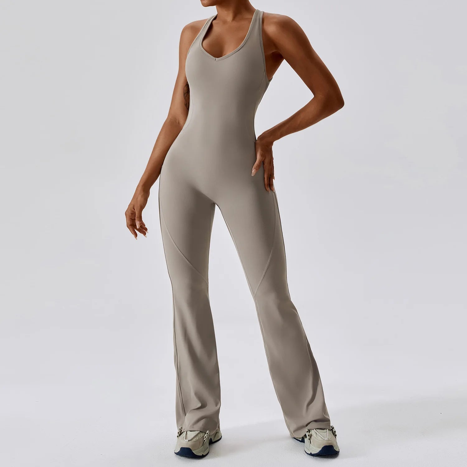 Solid Yoga Jumpsuit One Piece Outfit Fitness Bodysuit