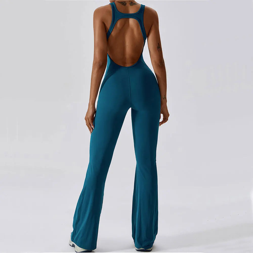 Solid Yoga Jumpsuit One Piece Outfit Fitness Bodysuit