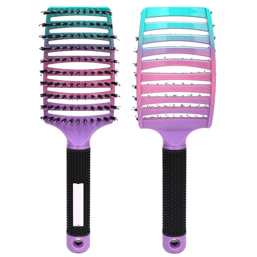 Barber Hair Brush Scalp Massage Comb Women Nylon Pig