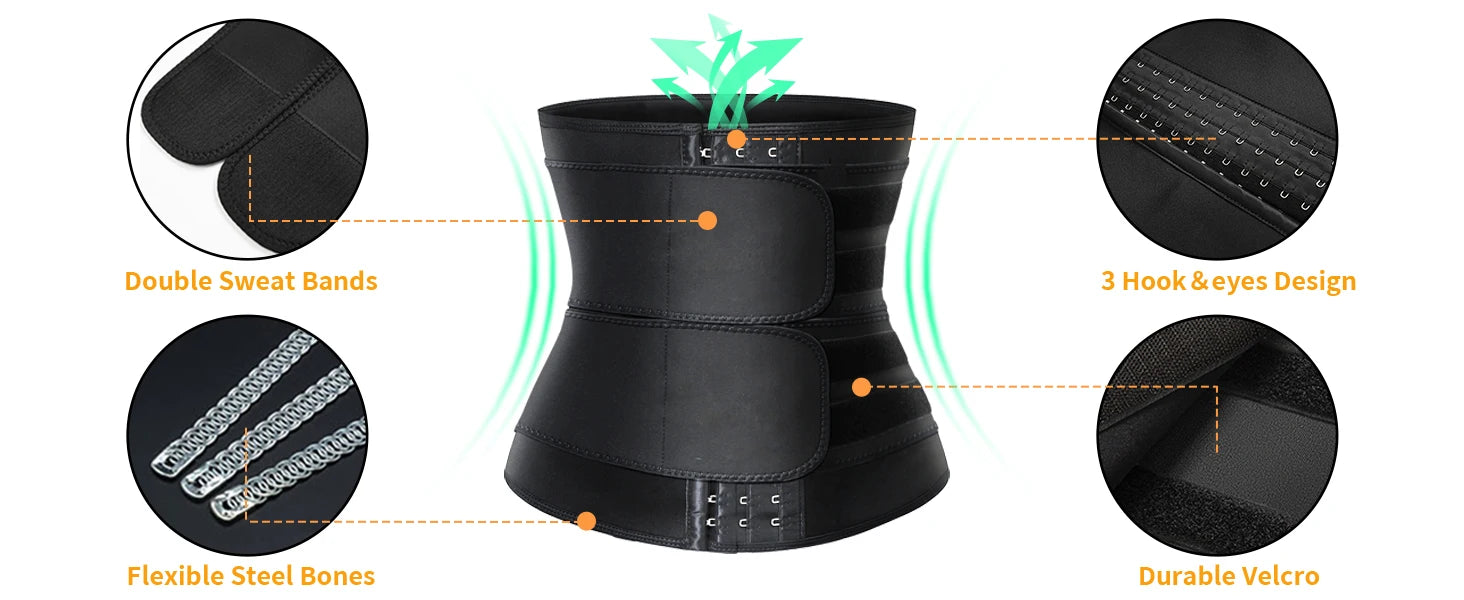 1PCS Women Men Waist Trainer Belt Tummy Control Workout