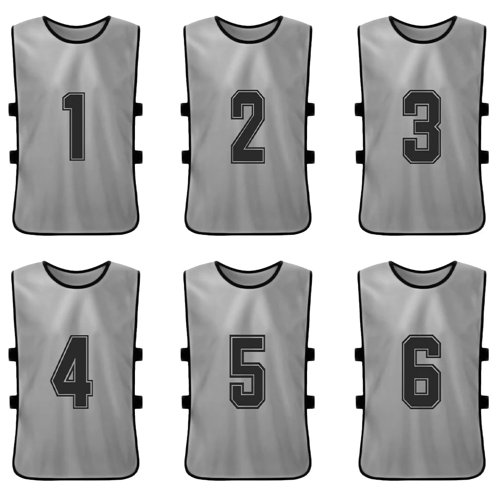 6 12PCS Kid s Football Pinnies Quick Dry Soccer Jersey Youth