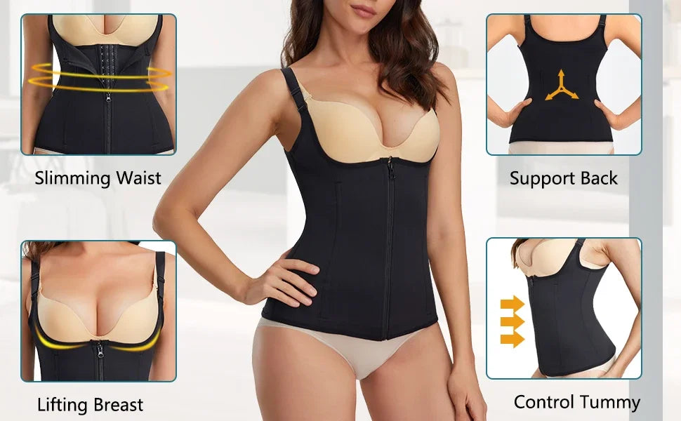 1Pcs Waist Trainer Women Corset Shapewear Zipper Women s