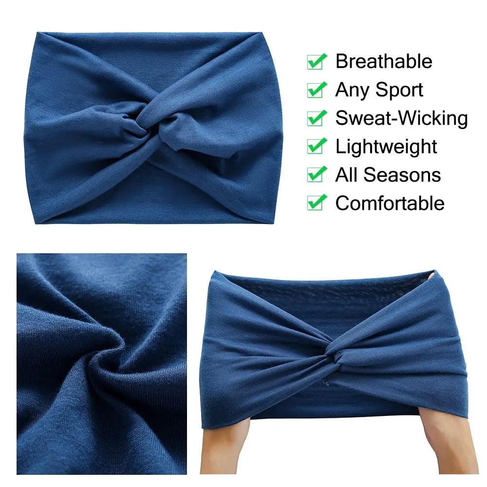 Fashion Colorful Wide Headbands Women Extra Large Turban