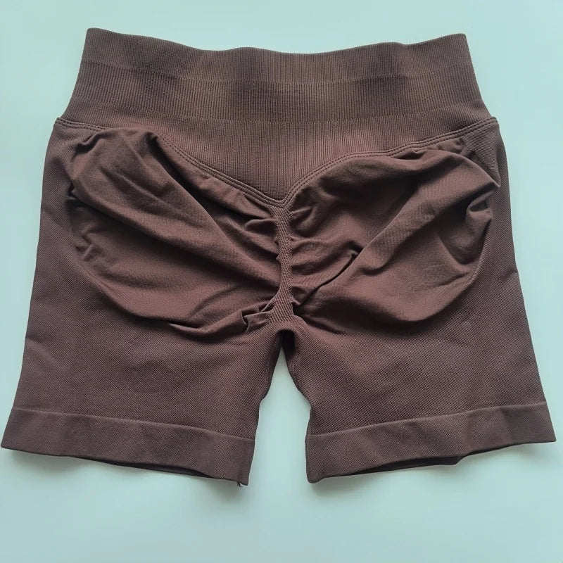 Yoga Shorts Low Ribbed Band Yoga Shorts Seamless Scrunch Bum