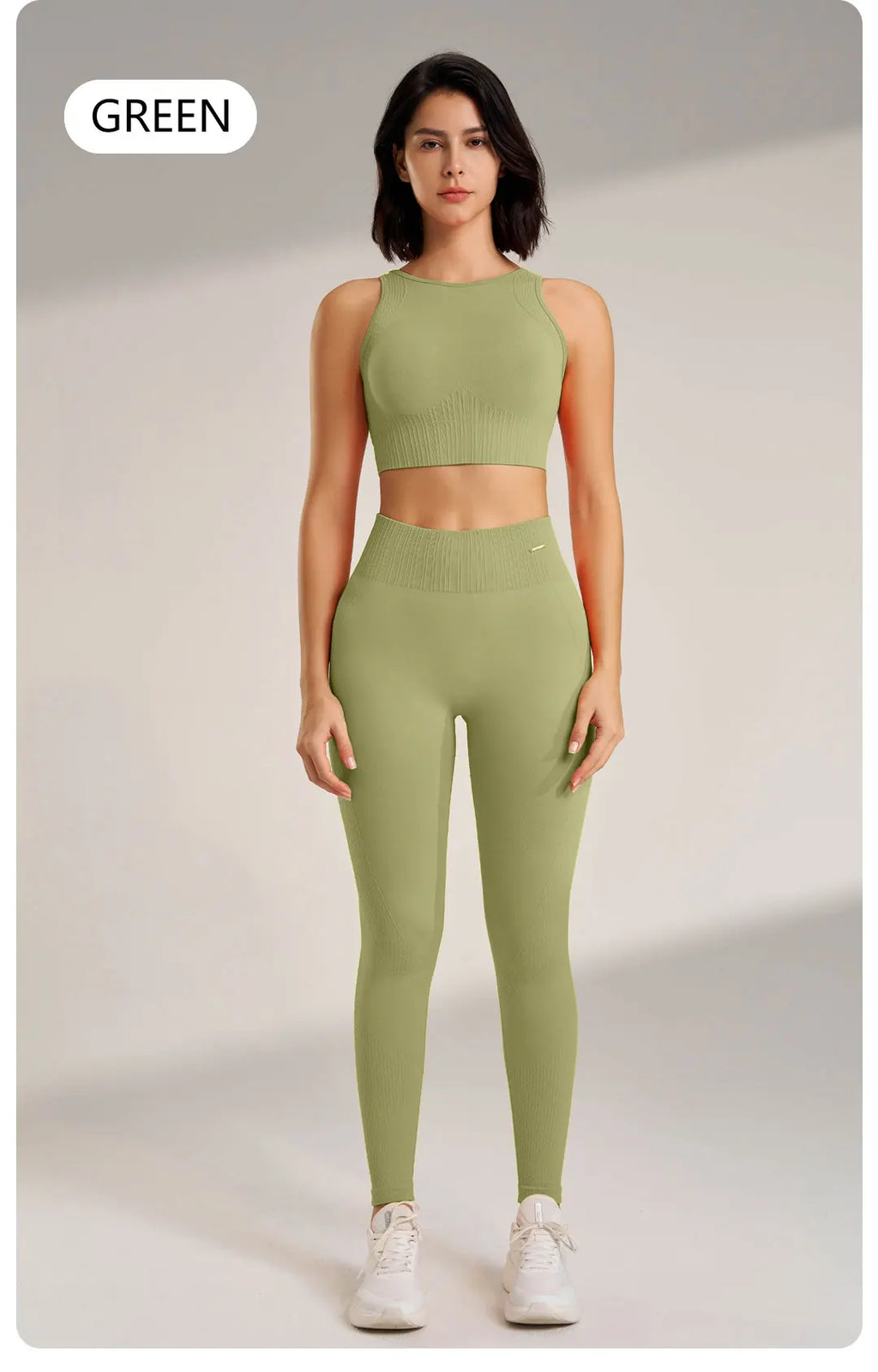 Yoga Clothing Set Women s High Waisted Leggings Top Two