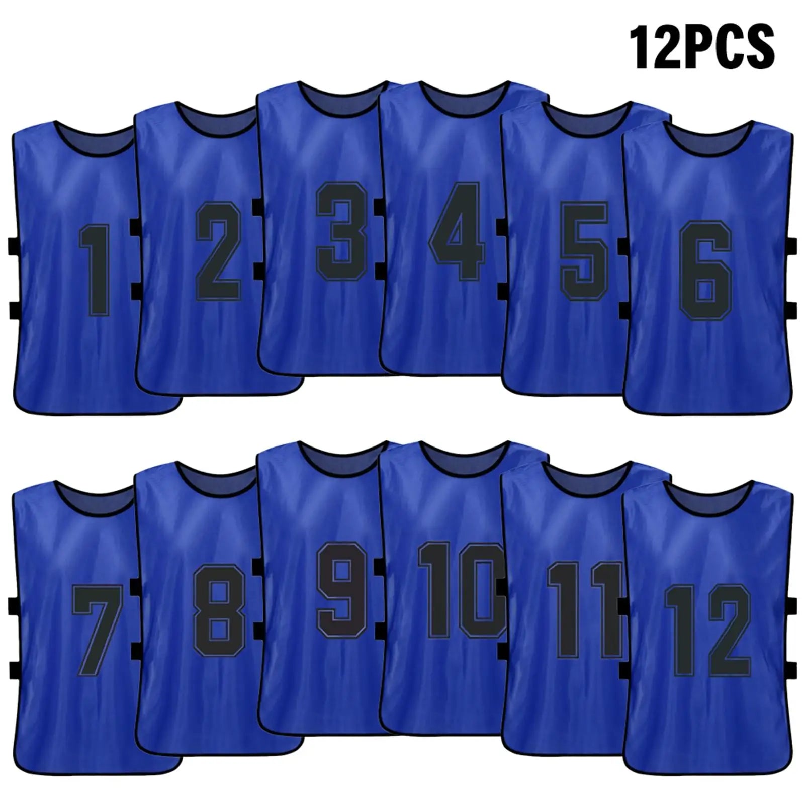 6 12PCS Kid s Football Pinnies Quick Dry Soccer Jersey Youth