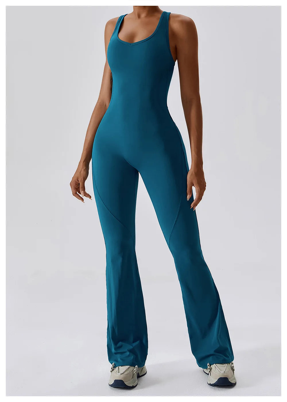 Solid Yoga Jumpsuit One Piece Outfit Fitness Bodysuit