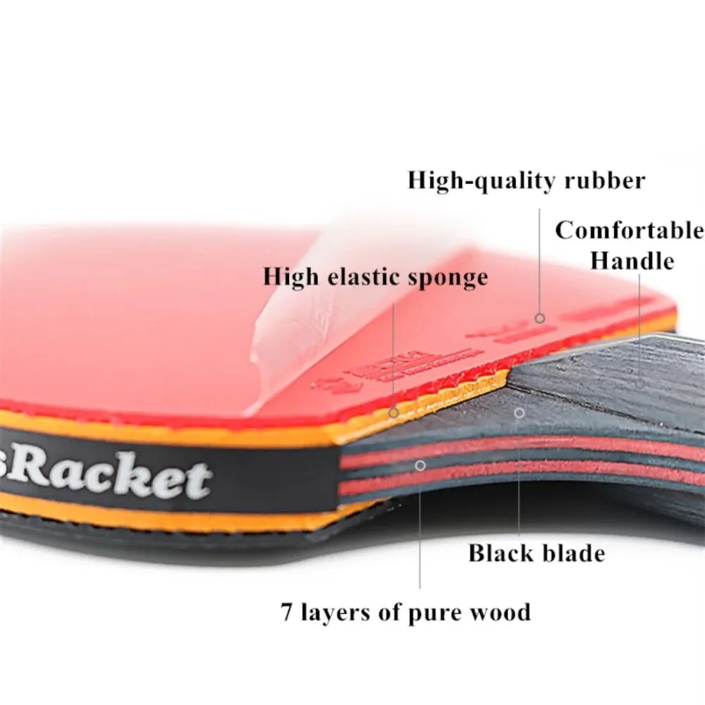 5 6 Star Table Tennis Racket 2PCS Professional Ping Pong