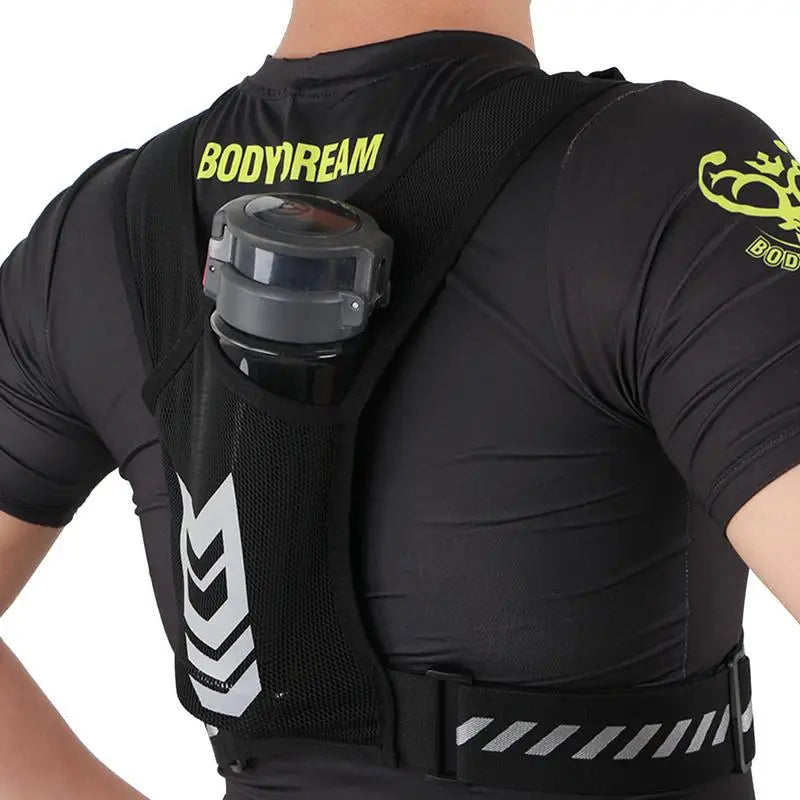 Reflective Running Vest Bag Universal Running Sports Phone Water Bottle Holder Bag For Runners Joggers Cycling Nights Sp