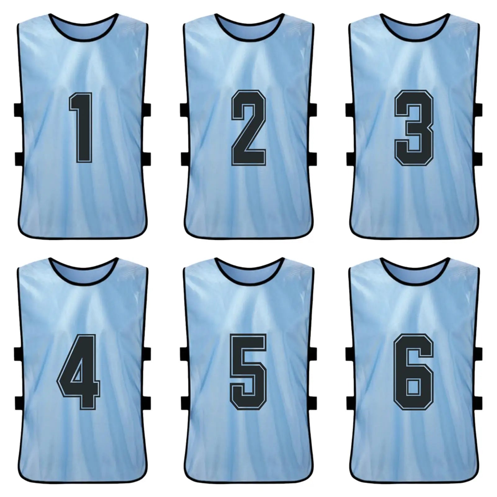 6 12PCS Kid s Football Pinnies Quick Dry Soccer Jersey Youth