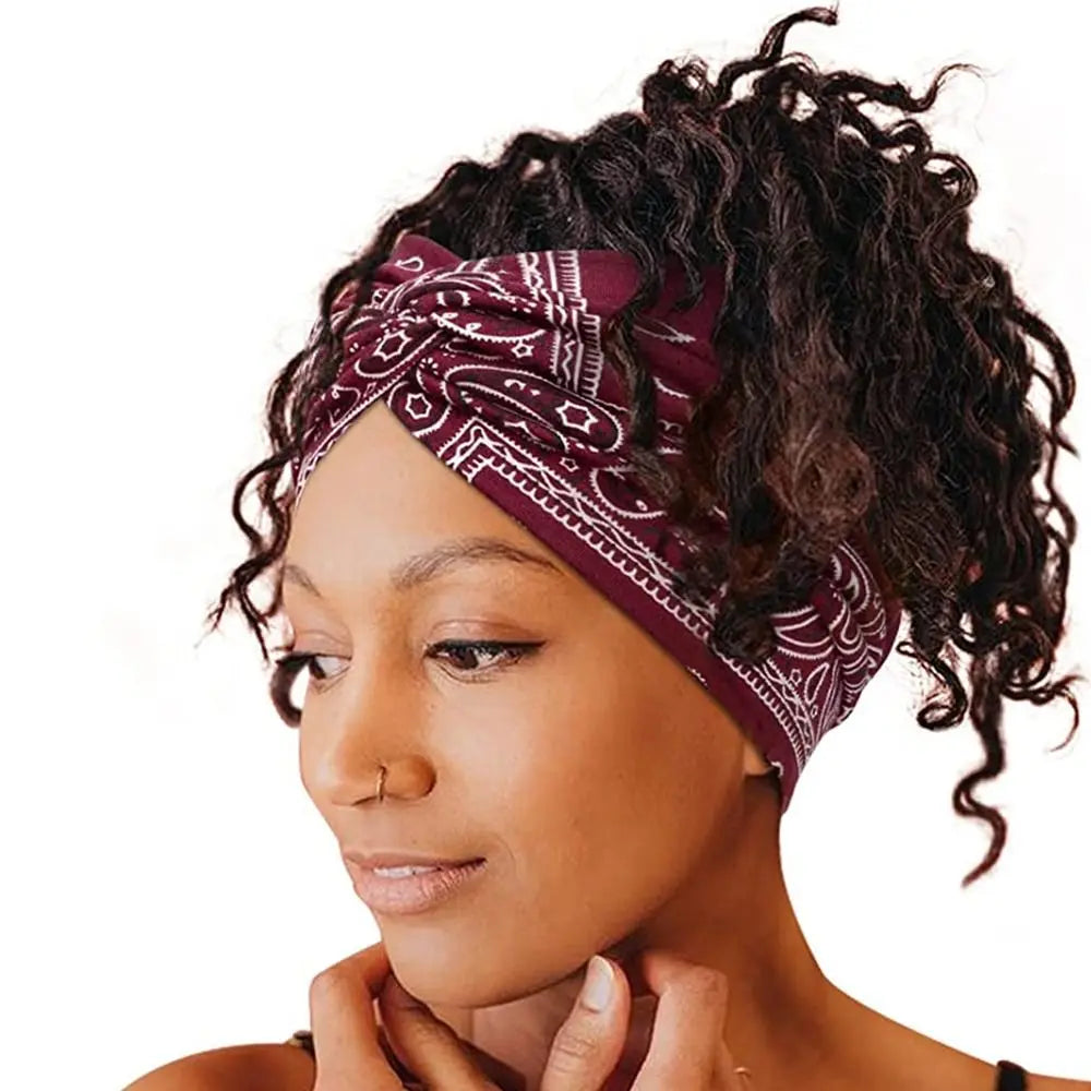 Fashion Colorful Wide Headbands Women Extra Large Turban