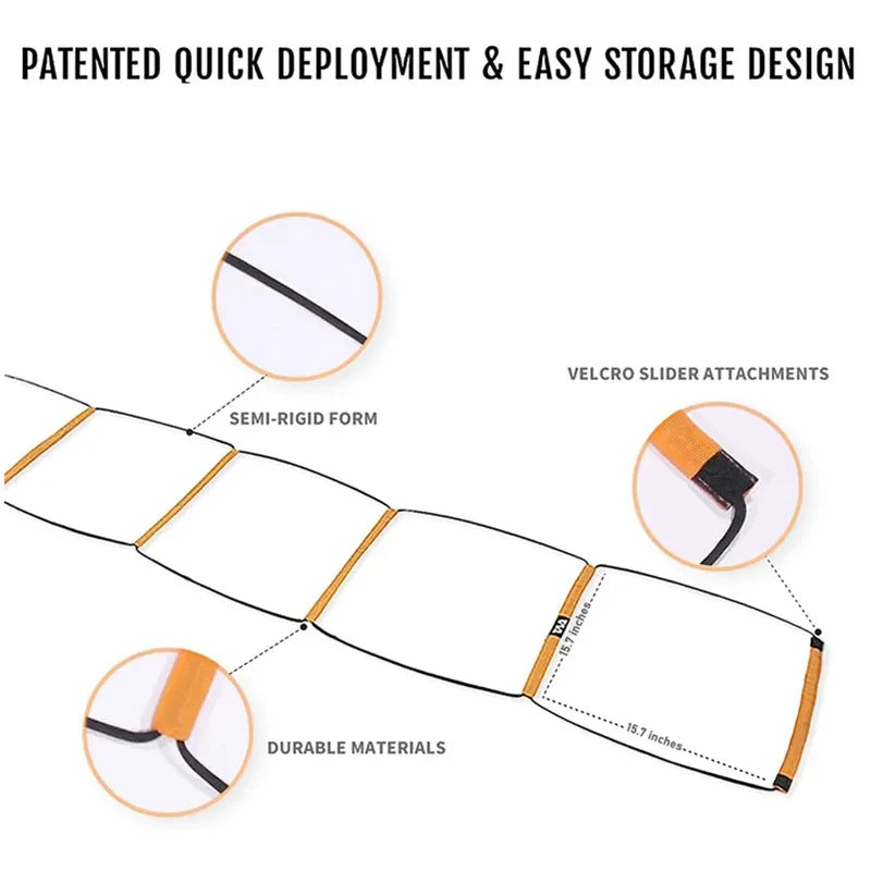 Dual-Purpose Soccer Training Jump Ladder Multifunctional