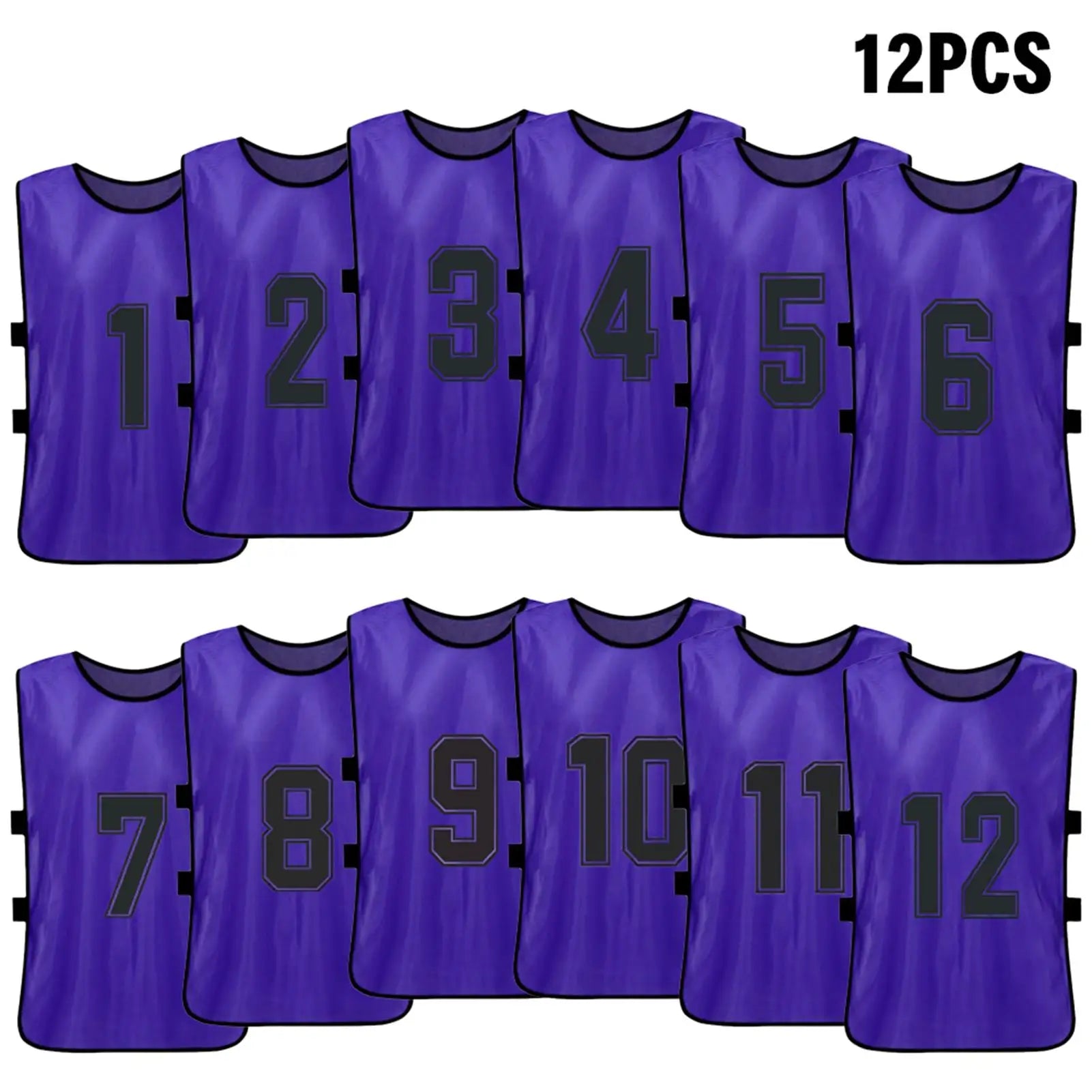 6 12PCS Kid s Football Pinnies Quick Dry Soccer Jersey Youth