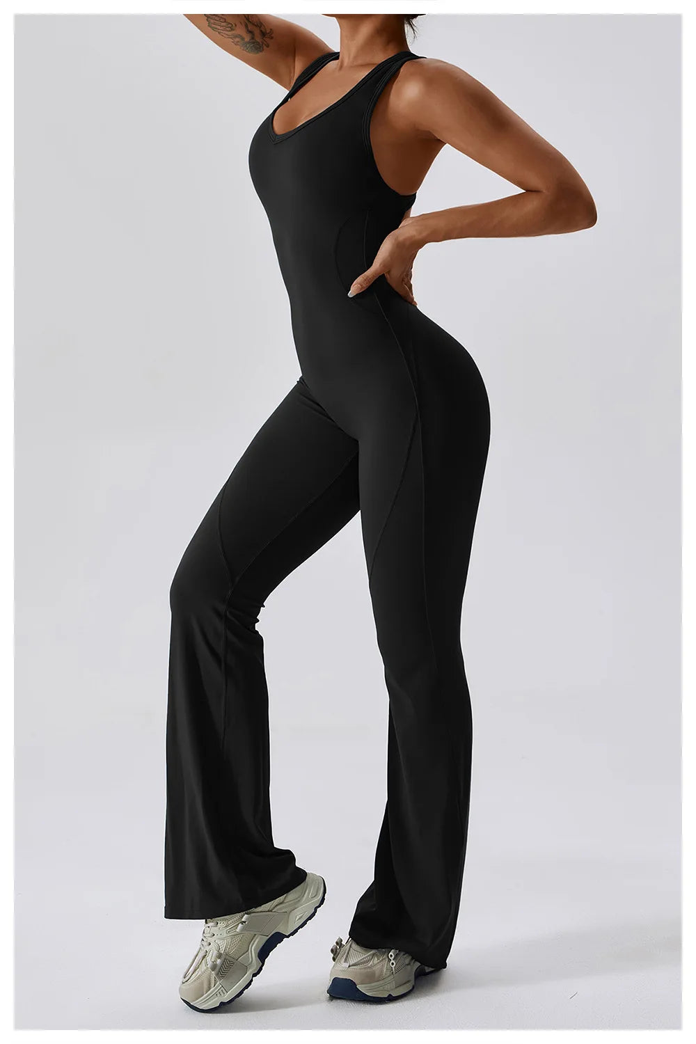Solid Yoga Jumpsuit One Piece Outfit Fitness Bodysuit