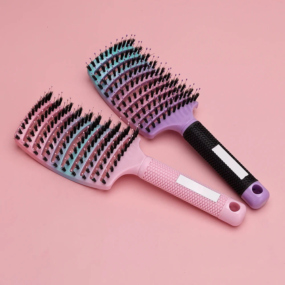 Barber Hair Brush Scalp Massage Comb Women Nylon Pig