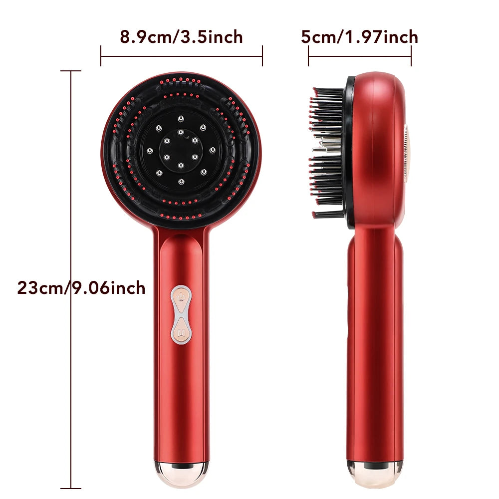 3 Colors LED Light Therapy Scalp Massage Brush Hair Growth