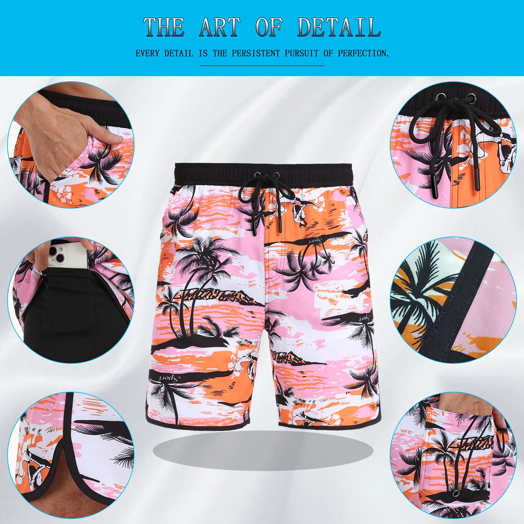 Summer men s hot selling beach pants casual vacation printed