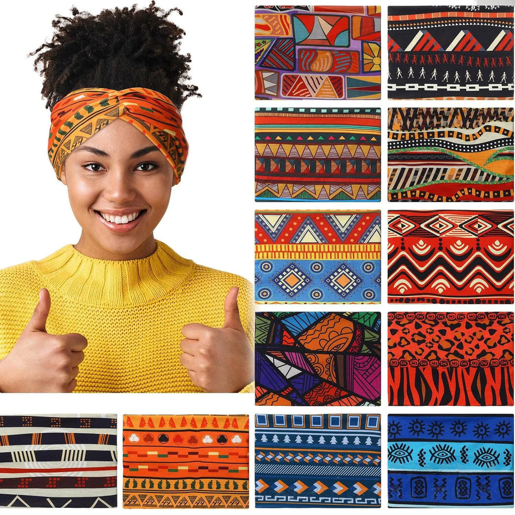 Widening High Strength Bohemian Yoga Sports Headband African