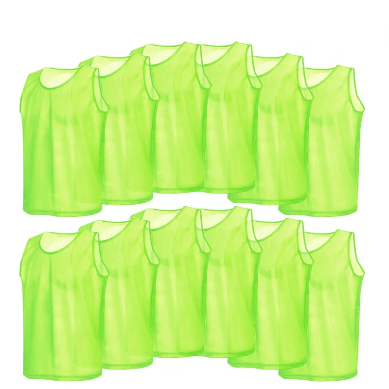 6/12 PCS Adults Children Soccer Training Vest Football Shirts Jerseys Scrimmage Practice Sports Vest Breathable Team Tra