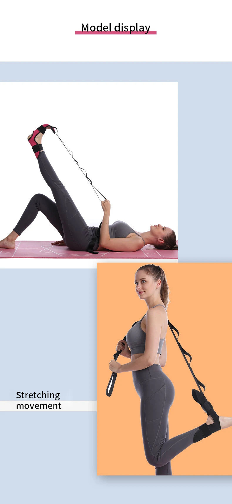 Yoga Leg Stretcher Flexibility Stretching Strap Fitness