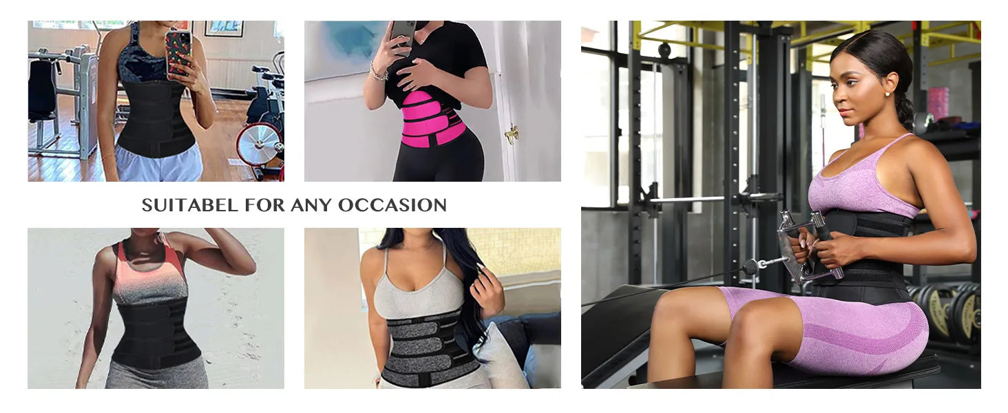 Women Waist Trainer Cincher 3 Straps - Tummy Control Sweat