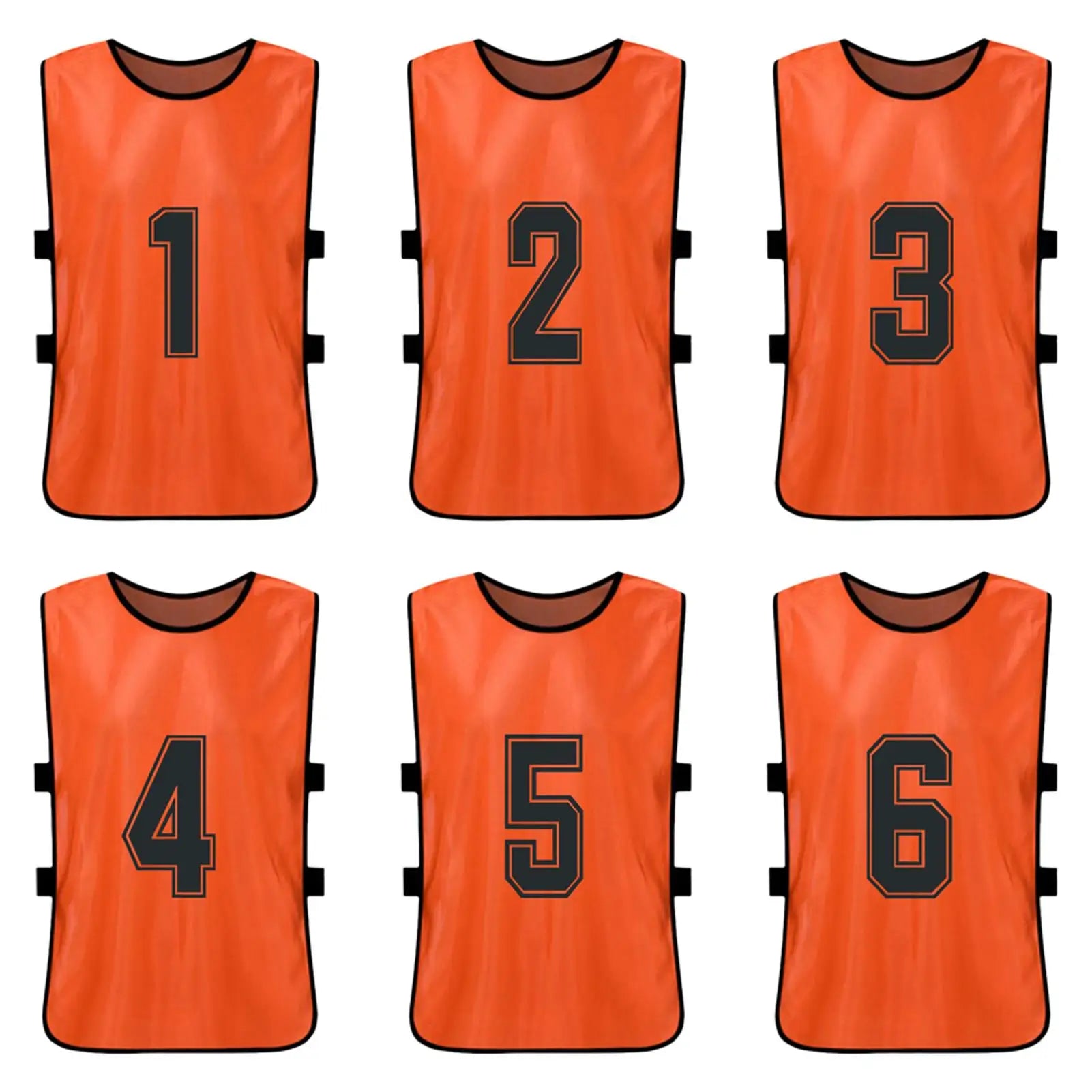 6 12PCS Kid s Football Pinnies Quick Dry Soccer Jersey Youth