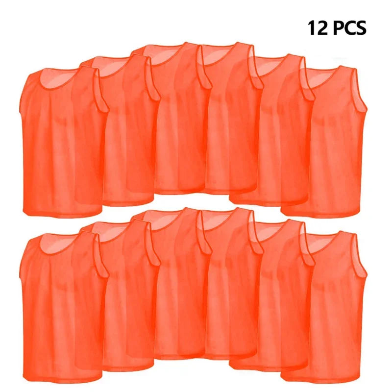 12 PCS Children Kid Quick Drying Basketball Jersey Team Sports Football Vest Soccer Pinnies Jerseys Youth Practice Train