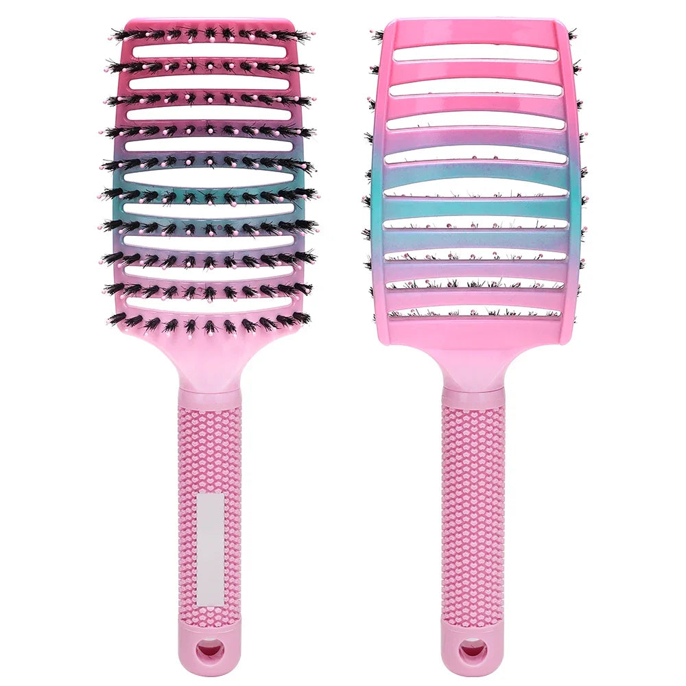 Barber Hair Brush Scalp Massage Comb Women Nylon Pig