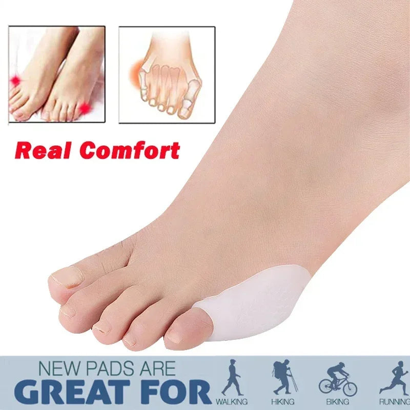 1pair Silicone Gel Thumb Corrector Bunion Little Toe