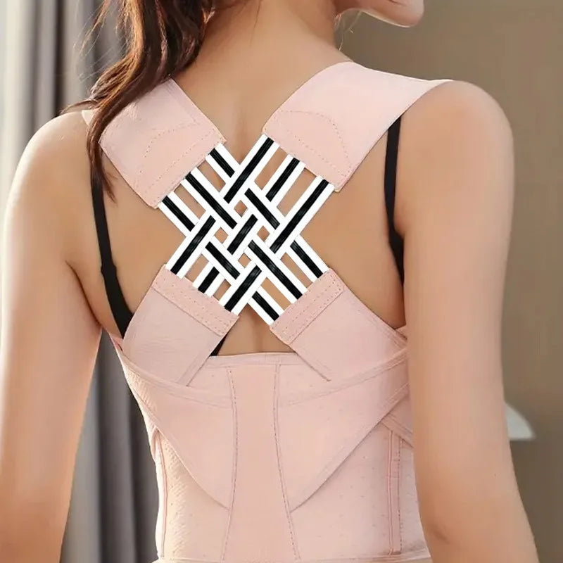 Magnetic Therapy Back Posture Corrector With Adjustable Shoulder Support For Sitting Posture Correction Breathable And S