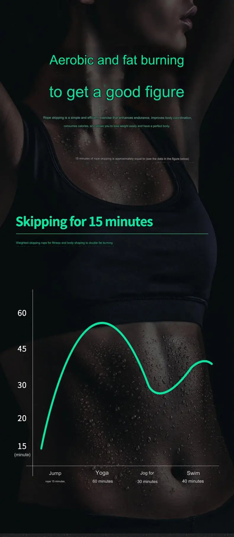 Speed Jump Rope Gym Equipment Home Portable Fitness Exercise