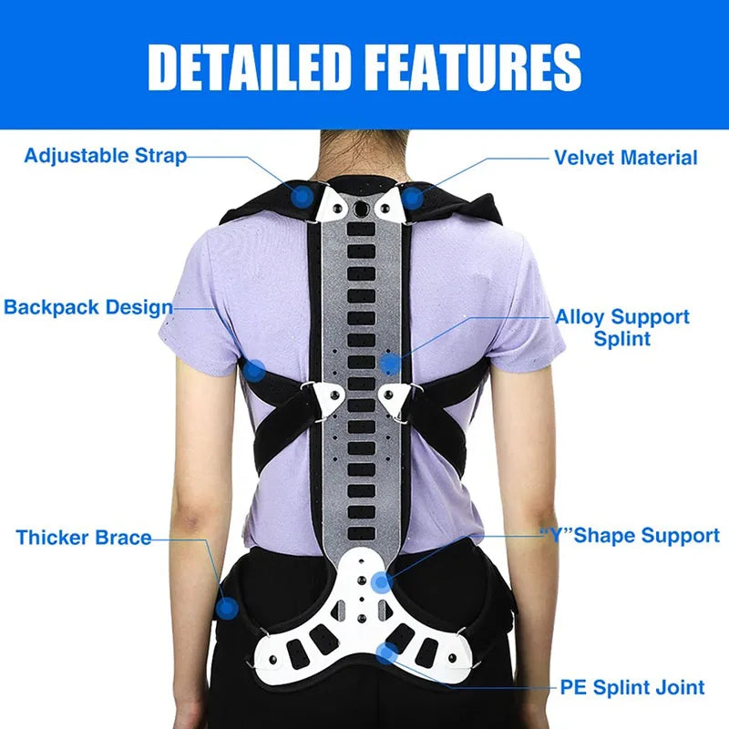 Adjustable Back Brace Posture Corrector Women Men Back