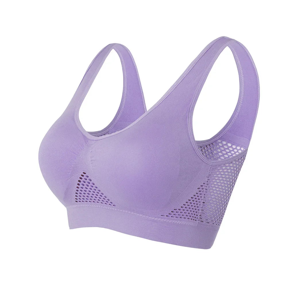 S-6XL Hollow Out Women Sport Bra Fitness Yoga Running Vest