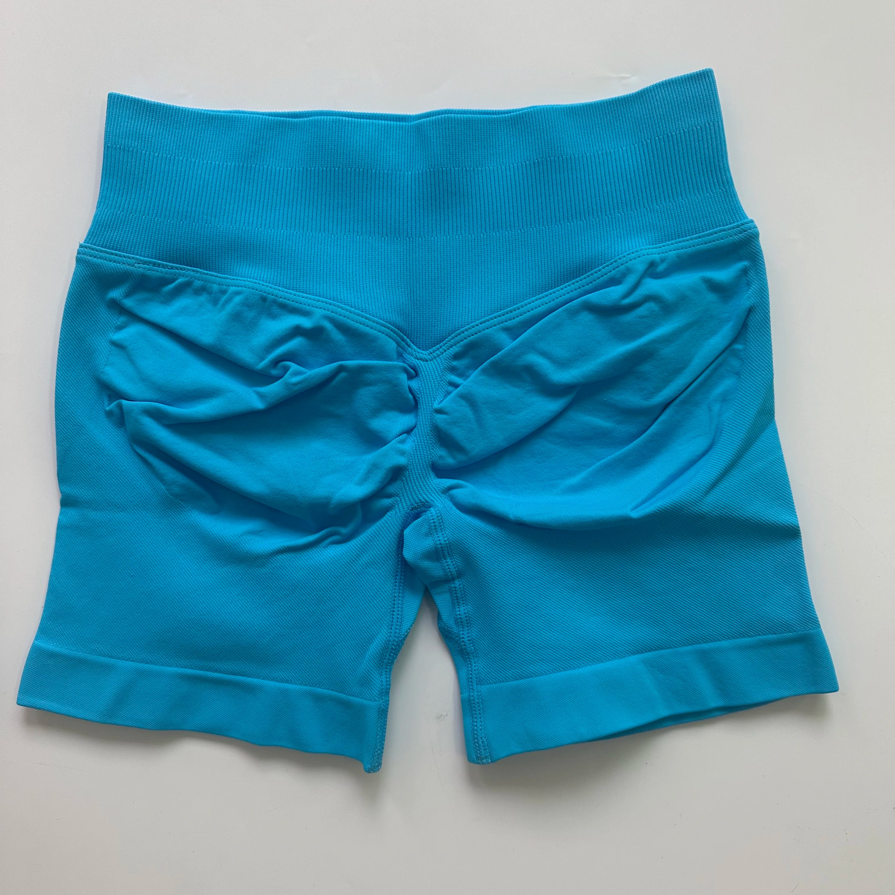 Yoga Shorts Low Ribbed Band Yoga Shorts Seamless Scrunch Bum