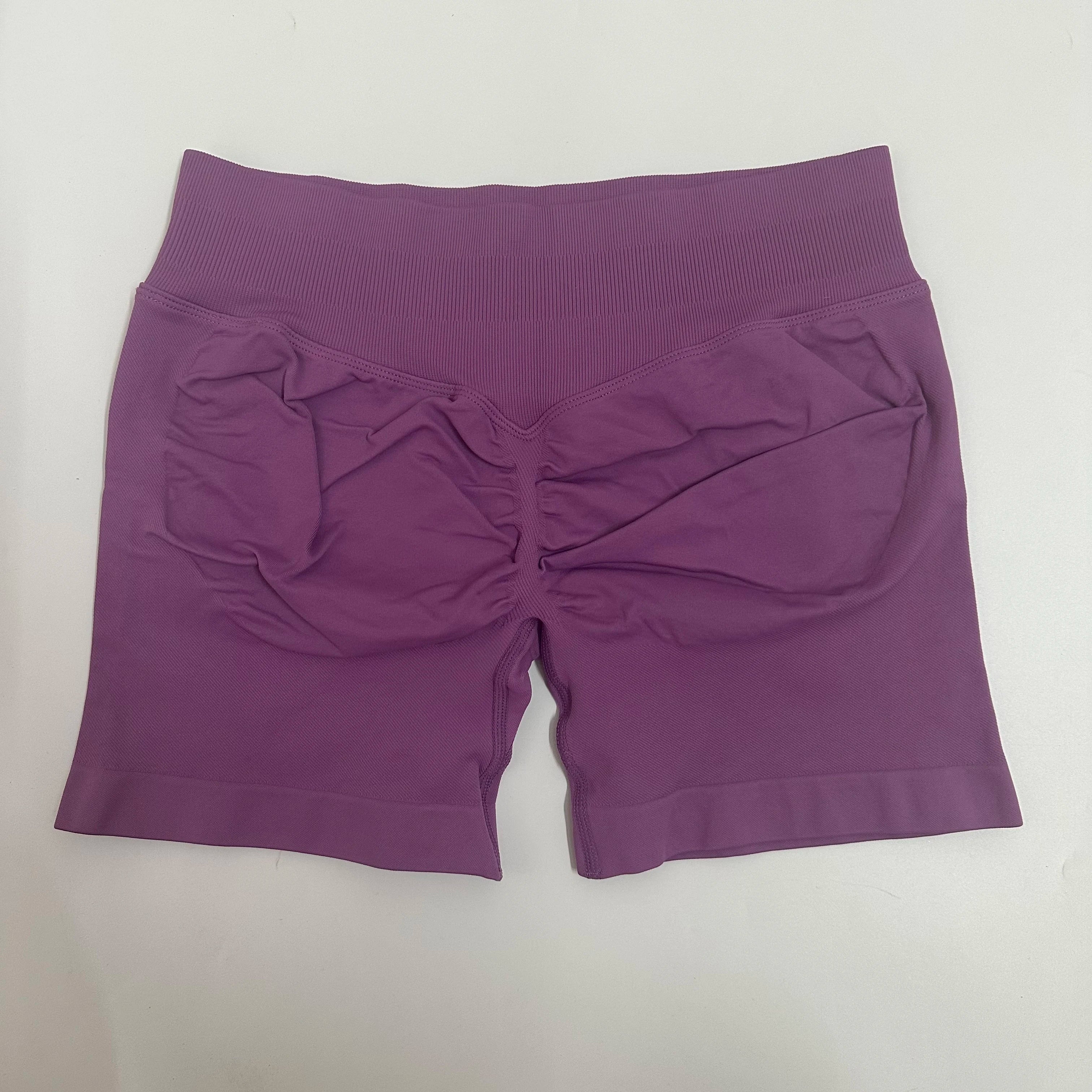 Yoga Shorts Low Ribbed Band Yoga Shorts Seamless Scrunch Bum