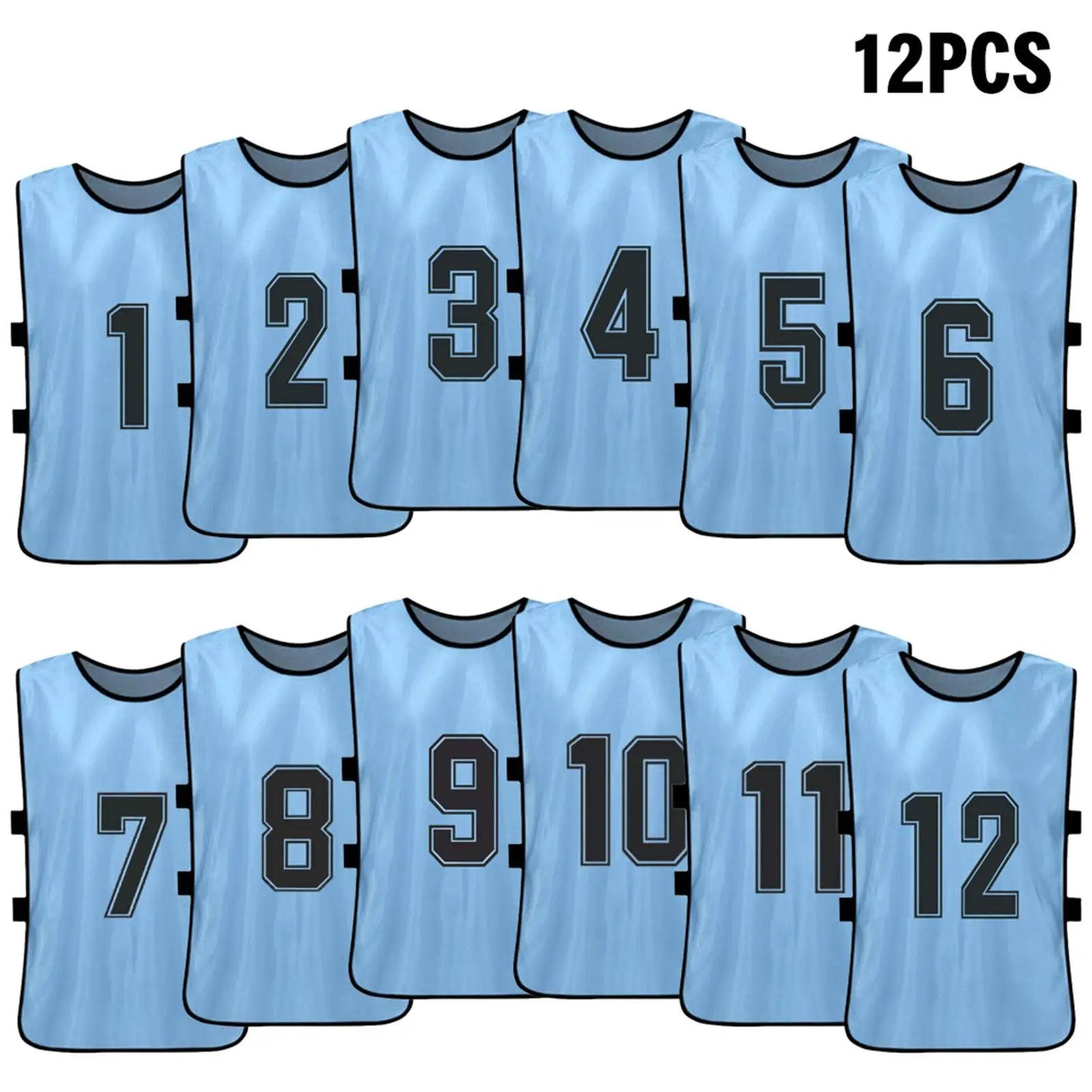 6 12PCS Kid s Football Pinnies Quick Dry Soccer Jersey Youth